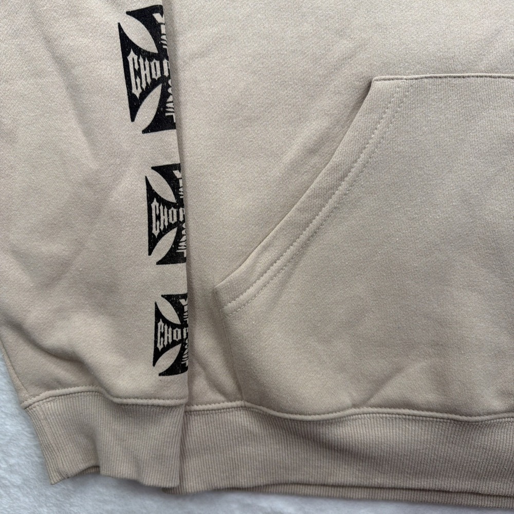 West Coast Choppers Authentic Cross Y2K Tan Hoodie Pullover Sweatshirt Small - Picture 3 of 8